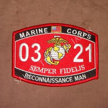 米海兵隊】MOSパッチ「03-21 RECONNAISSANCE MAN」 - Salute Trading Japan