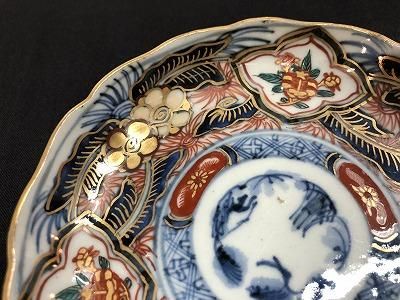 大聖寺伊万里 古伊万里 伊万里 菓子皿 鑑賞陶器 蔵出し 富貴長春 1客