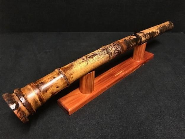 都山流 一尺八寸管と六寸管 翆山銘二つ印 都山流 一尺八寸管と六寸管