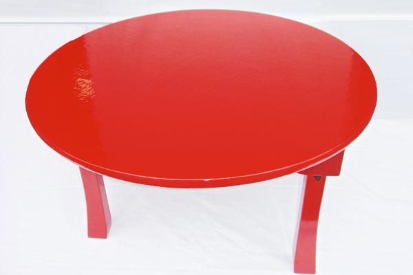 本漆塗り 丸ちゃぶ台（布張り）｜八角箸・五角箸・四角箸・和食器 - 漆