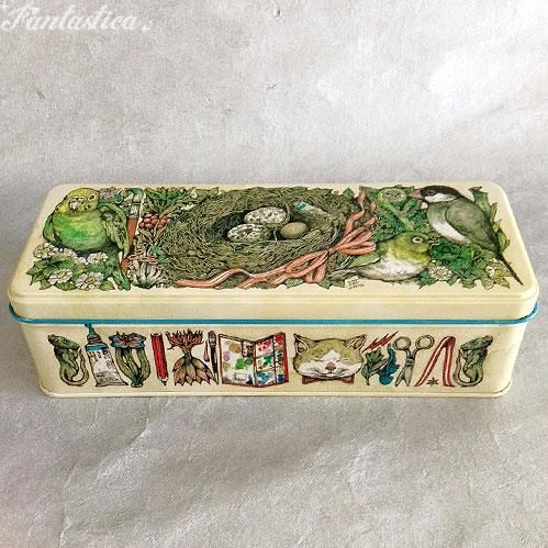 ヒグチユウコ】ホルベイン 2016コラボ・ブリキお道具箱 巣ごもり小鳥と