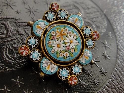 アンティークジュエリー - マイクロモザイクー - ヴィクトリアン