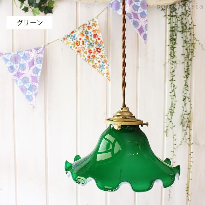 大型ランプ フリルガラスランプ 金彩色絵『貴公子と貴婦人文』洋燈