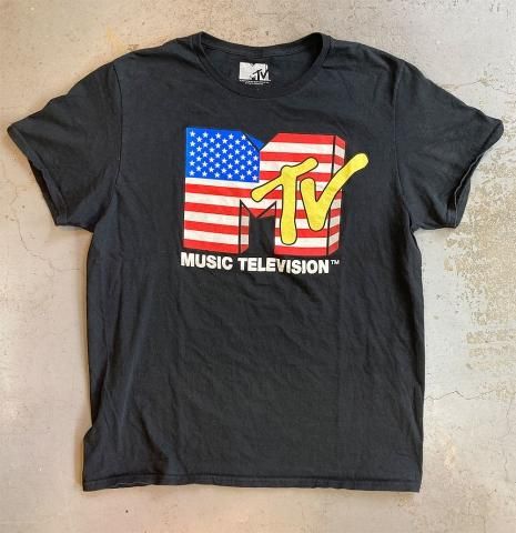 Music Television - MTV Original Logo T-shirt on Black (Vintage