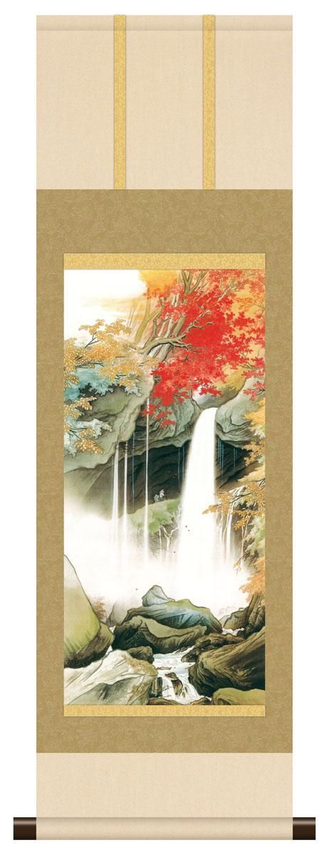 掛け軸「雲海山水」 複製/川合玉堂/雲海日ノ出図/山水図/横物/工芸品