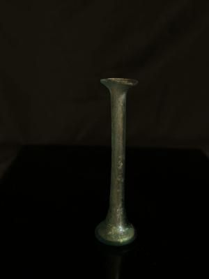 1-3世紀頃・古代ローマ・ローマン・ガラス・ブルー・香油瓶・h13.2cm