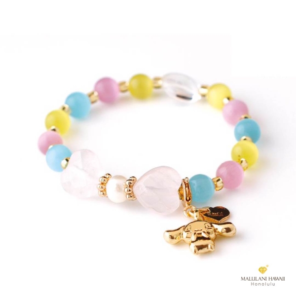 シナモロール × Malulani Hawaii キッズブレスレット / ピンク- ハワイ
