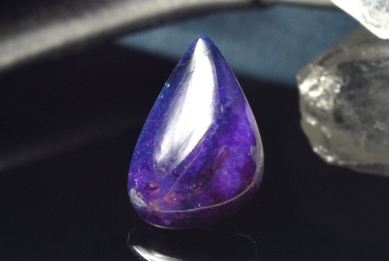 1点物】AAAA☆極上の発色 スギライト(杉石) 14x9mm ドロップ ルース