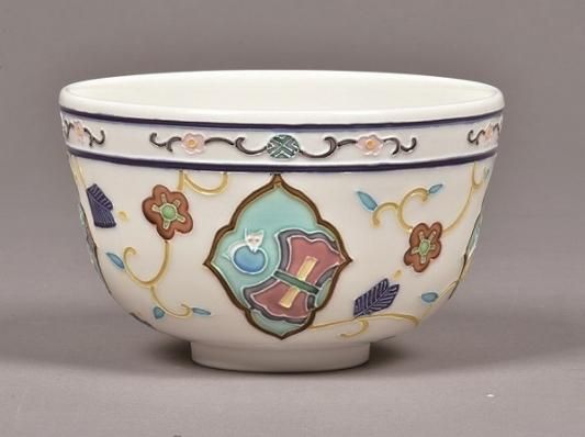 茶道具 抹茶茶碗 宝尽に子、中村翠嵐 - 茶道具 販売の佐藤大観堂