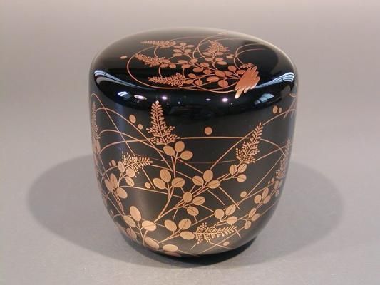 茶道具 棗 秋野蒔絵 利休所持写、 道場宗廣作 - 茶道具 販売の佐藤大観