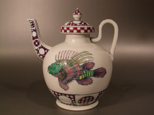 美の器】水柱 京焼 豆彩 みのかさご絵、 手塚 央作 - 茶道具 販売の