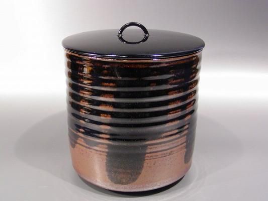 茶道具 水指、 古瀬戸 一重口、 加藤唐三郎作、 桐共箱 新品