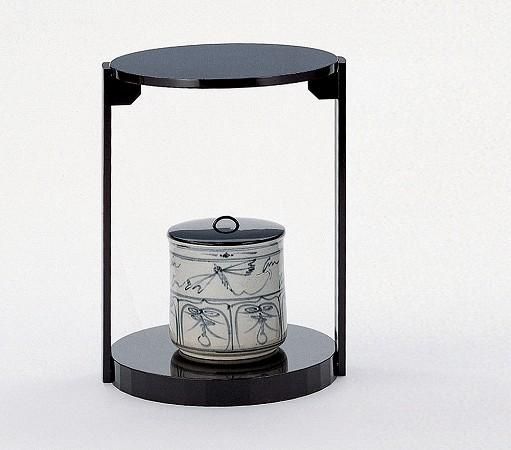 887 安南水指 塗蓋 太仙窯 共布 共箱 茶道具 茶道具 水指