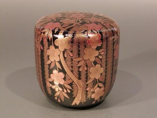 S480棗『七五桐蒔絵棗』『春峰作』『茶入』共箱茶道具