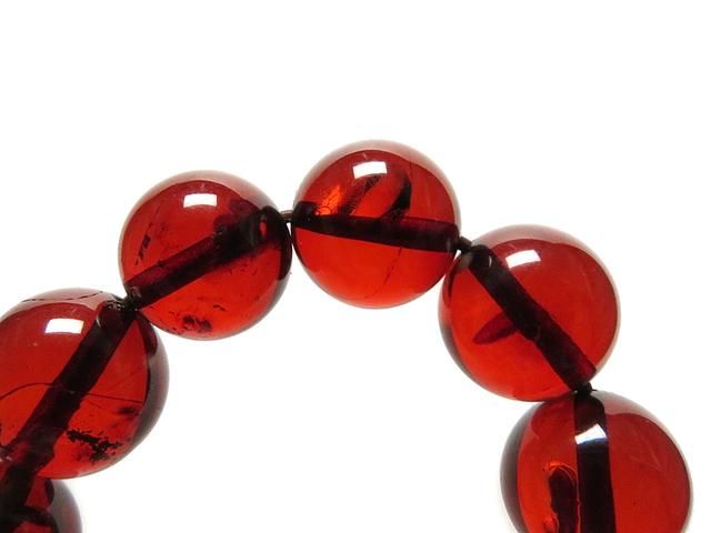 琥珀 20mm レッド ブルーアンバー ミルキー花琥珀 希少 巨大