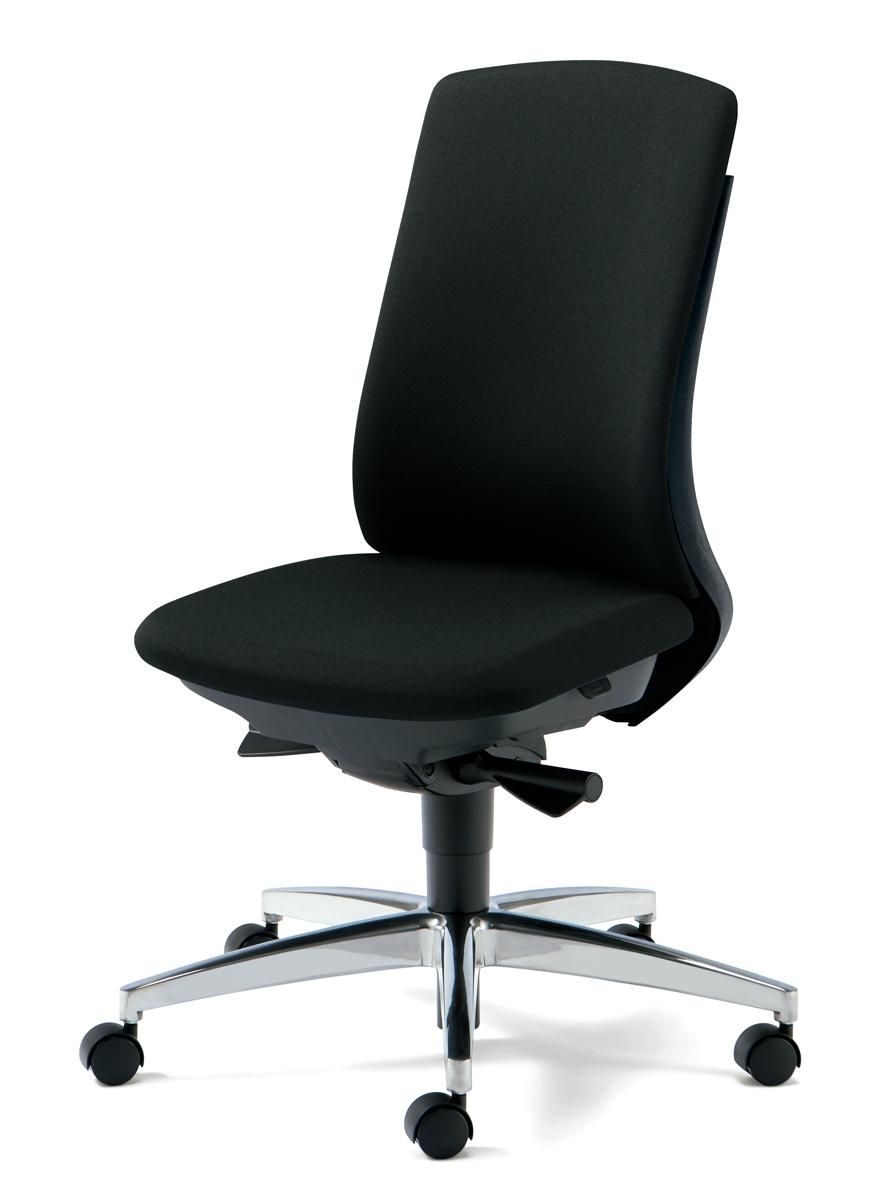 プラス オフィスチェア KC-BN34SL 【ハイバック】【肘なし】【アルミ脚