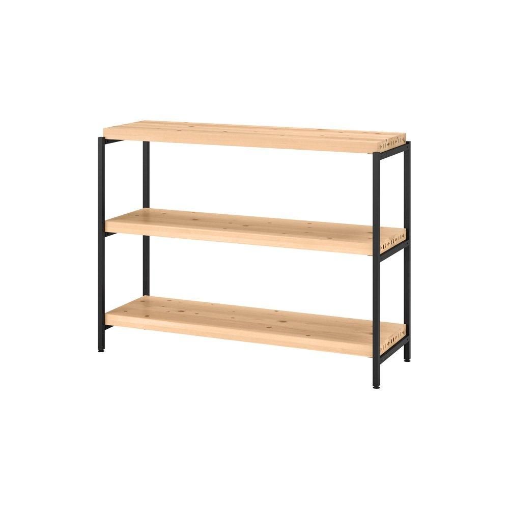 ウチダ 日本の木でできたユニットシェルフ 基本セット 2段 6-453-800