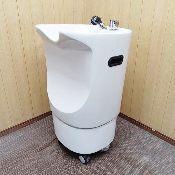 中古/A】EMS『移動式シャンプー台 PERRO（ペロ）（ホワイト/バック