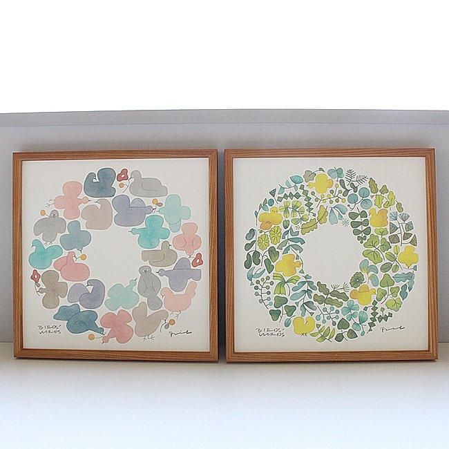 BIRDS' WORDS バーズワーズ ウッワ IDEE イデー 額装 BIRDS' WORDS