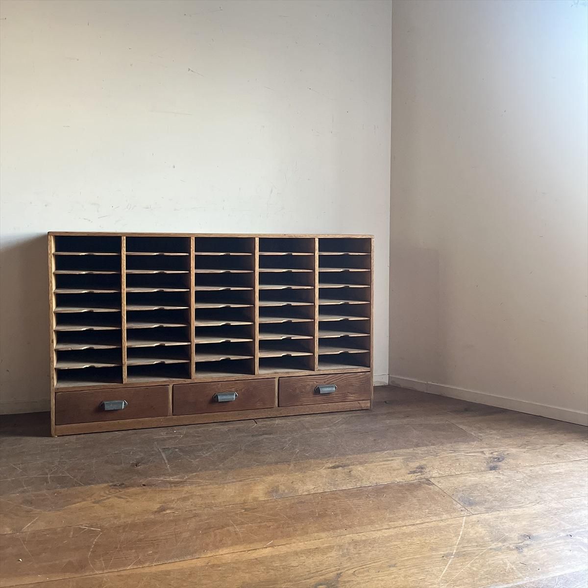 カルテ棚 仕切り 古道具 書類棚/カルテケース - 古家具・古道具