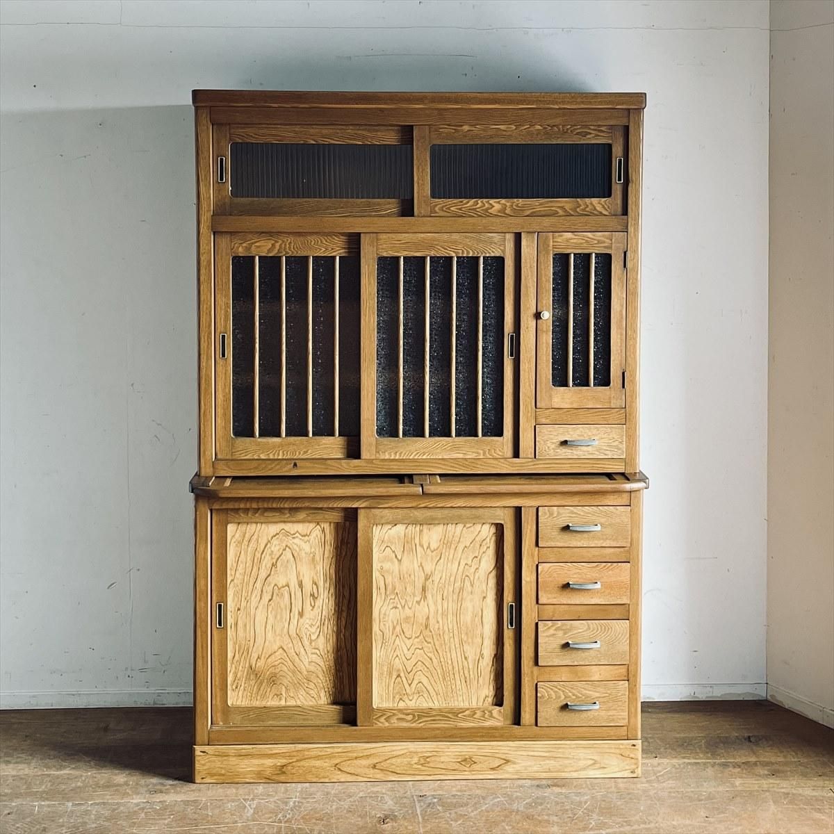 水屋箪笥 茶箪笥 食器棚 レトロ アンティーク 古い アンティーク水屋箪笥