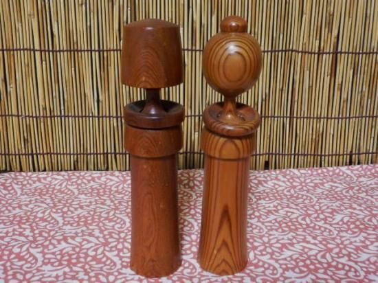 屋久杉こけし ひな祭り ペアこけし アンティーク 世界遺産 屋久杉工芸