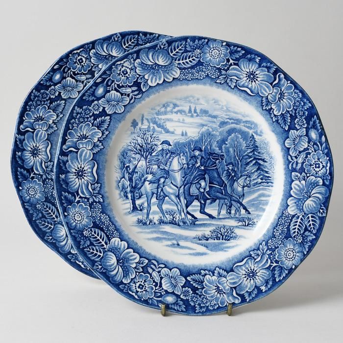 ビンテージ ケーキプレート2枚セット ENOCH WEDGWOOD LIBERTY BLUE