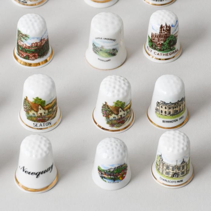 ビンテージ シンブル（指ぬき）30個セット 英国製ボーンチャイナ 1960