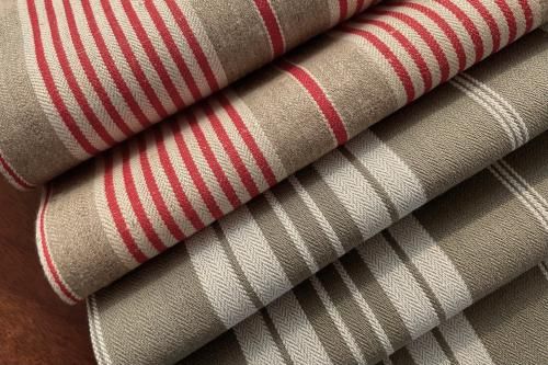 フランス製 オールドリネンティッキング セット - アンティーク