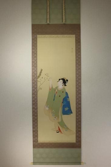 美人画 兵庫画家 三木翠山 二重箱 共箱 美人画 兵庫画家 三木翠山 二