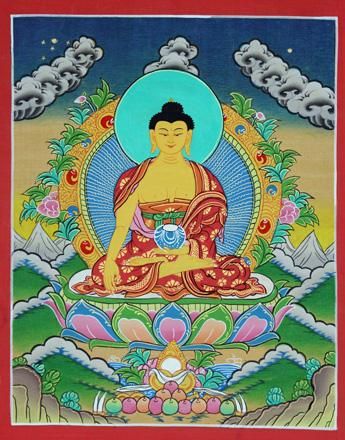 釈迦牟尼（しゃかむに／シャーキムニ）[S]・タンカ（仏画）｜彩雲