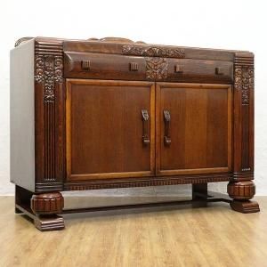 アンティーク家具 サイドボード キャビネット サイドチェスト 彫刻細工