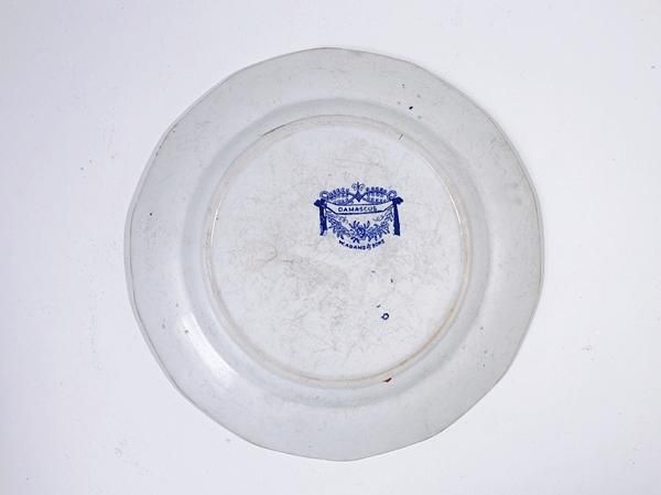 オランダ製アンティークブルーアンドホワイト平皿 直径24 高さ3