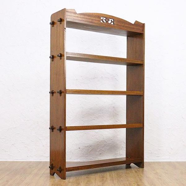 1058 ビンテージ ケンドン扉の収納棚 飾り棚 本棚 ケース 古家具