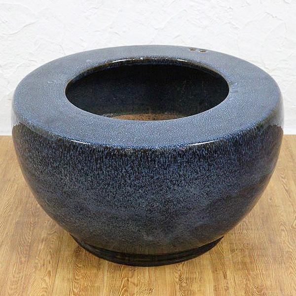 火鉢 古民具 海鼠釉 大火鉢 直径57cm 高さ33cm