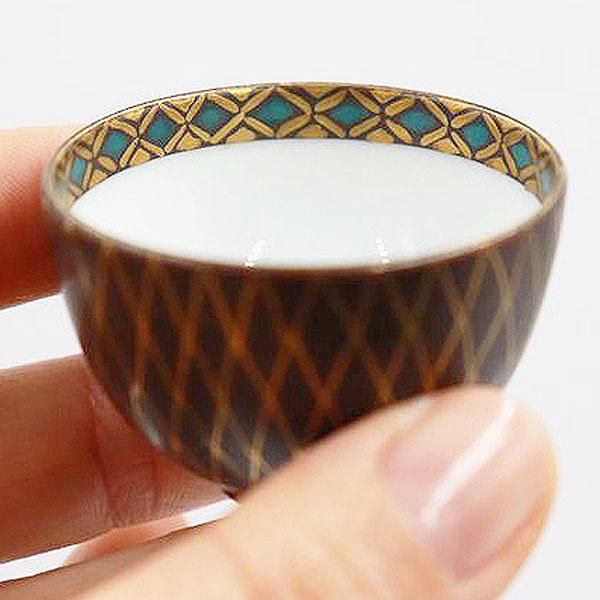 珉平焼 面取 盃 ぐい呑み 酒器 No.2 古美術 古道具 アンティーク 珉平