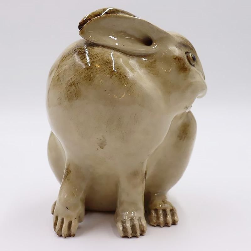 置物・オブジェ 日本製 兎卯干支 大正15年 陶磁器製