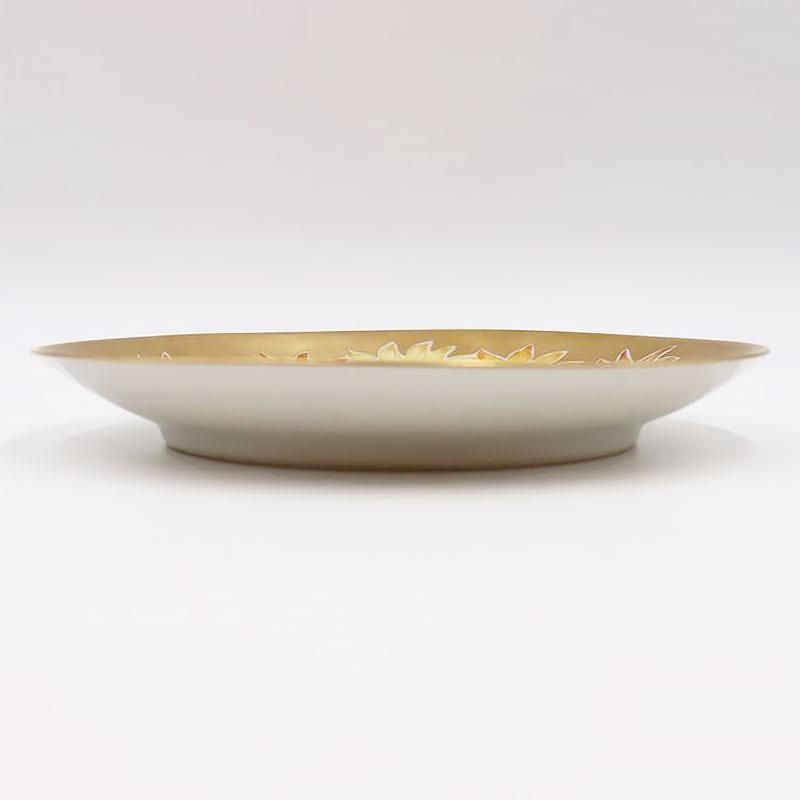 リモージュ手描きリムジュ飾り皿アンティーク金彩花柄プレート 直径22