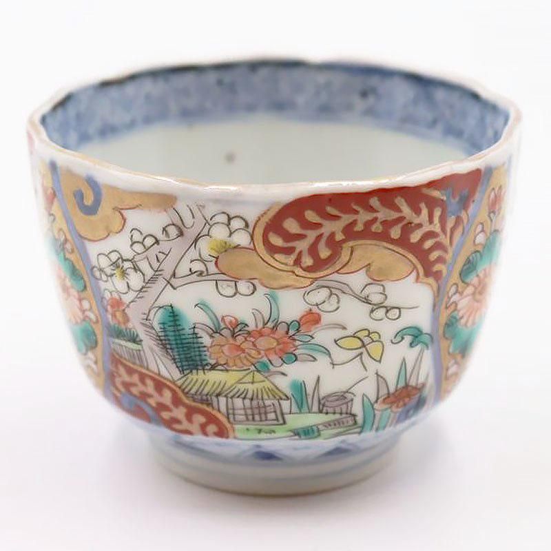 ma609②『南蛮人 蕎麦猪口』 /骨董品 古美術 アンティーク 古玩