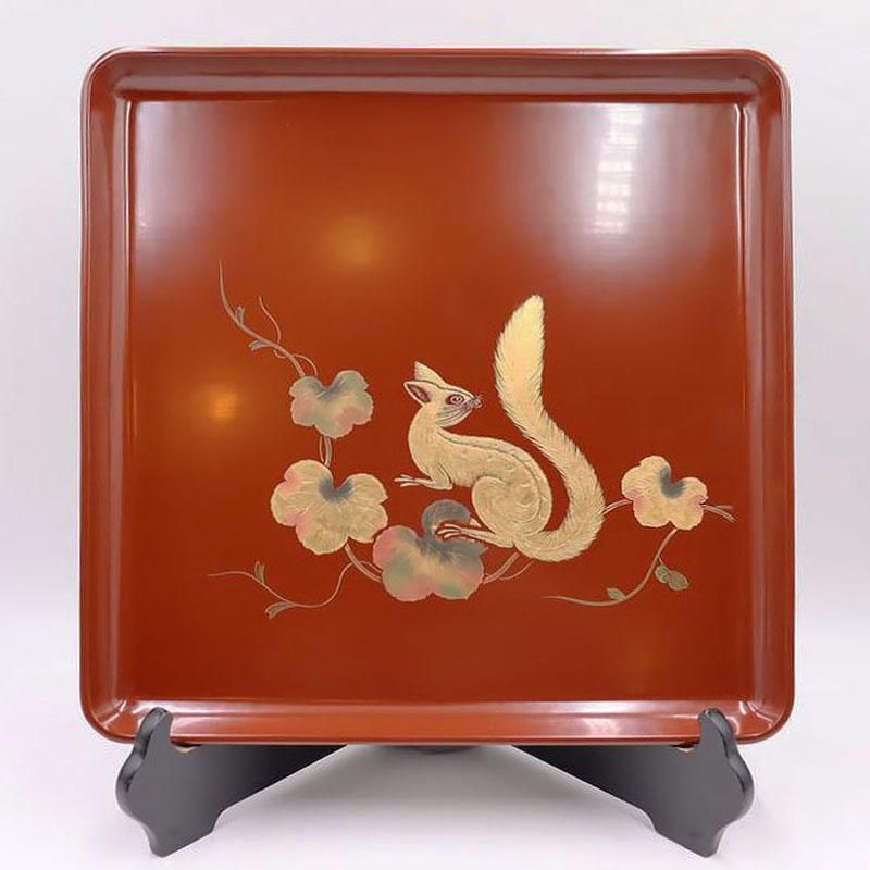 輪島塗り 鴨デザイン 盆 漆塗 bd71f5632561ae977af4c20275c6d1