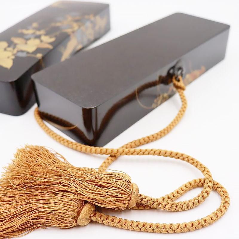 上品 漆塗り 蒔絵小箱 文箱 四季の花 金彩 内梨地 内砂子 骨董 日本の