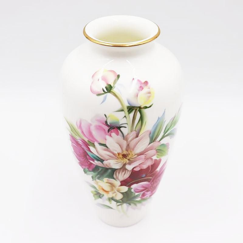 B411s「花のある風景図 花生」オールドノリタケハンドペインティング