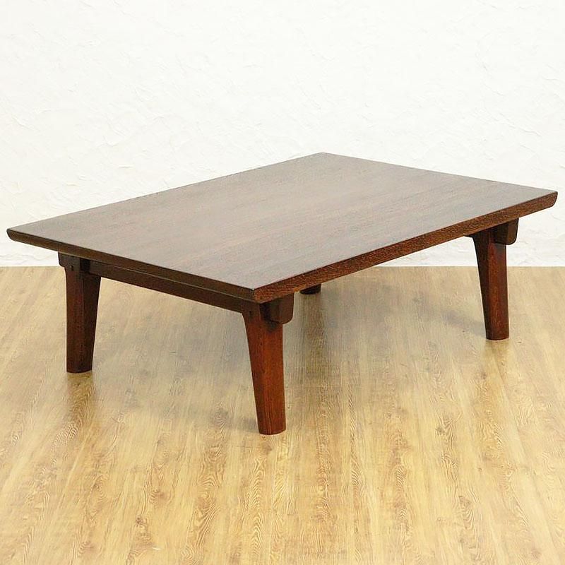 昭和ナラ材角ちゃぶ台 美品 ヴィンテージ座卓