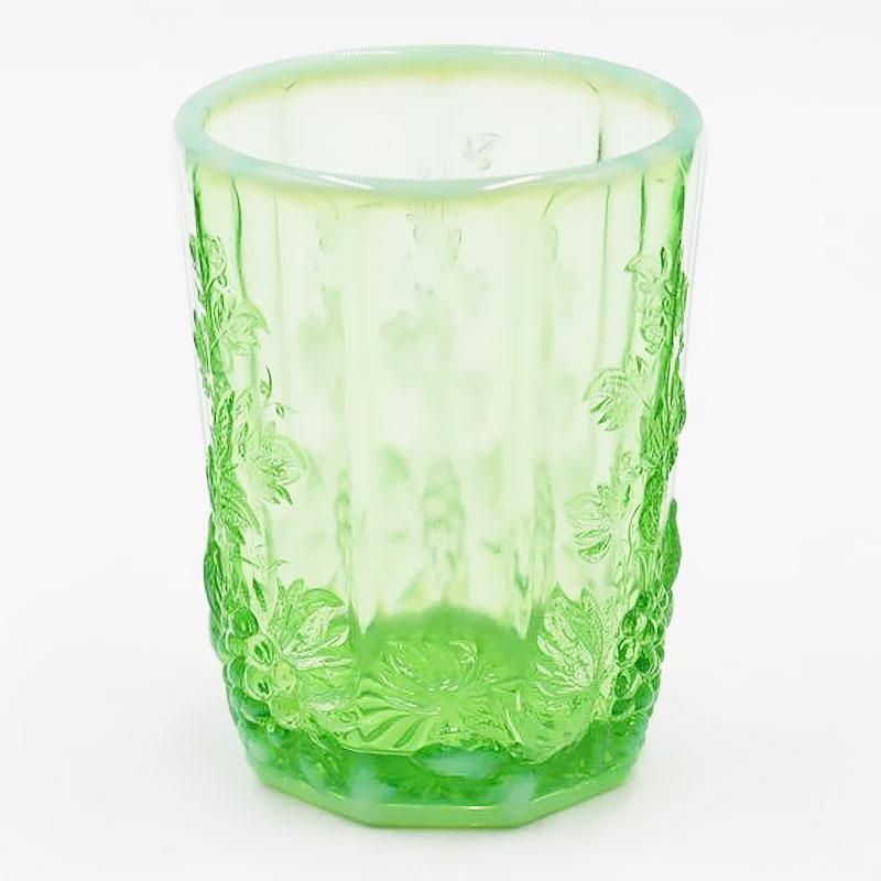 大正~昭和初期 ガラスコップ 大正～昭和初期 プレスガラス 幾何学模様