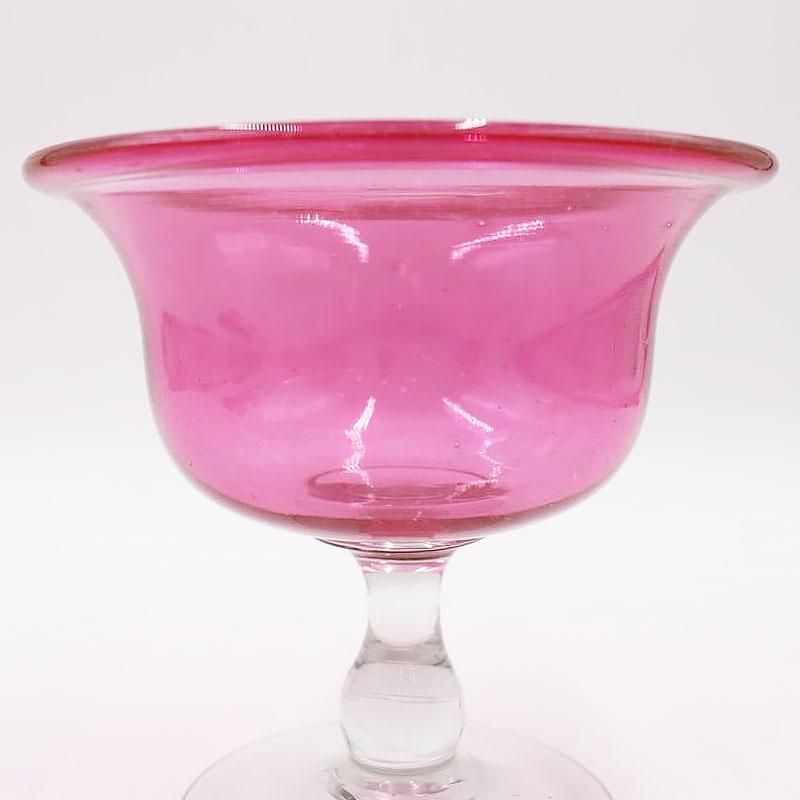 大正ガラス 吹きガラス コンポート 直径15cm 高さ14cm