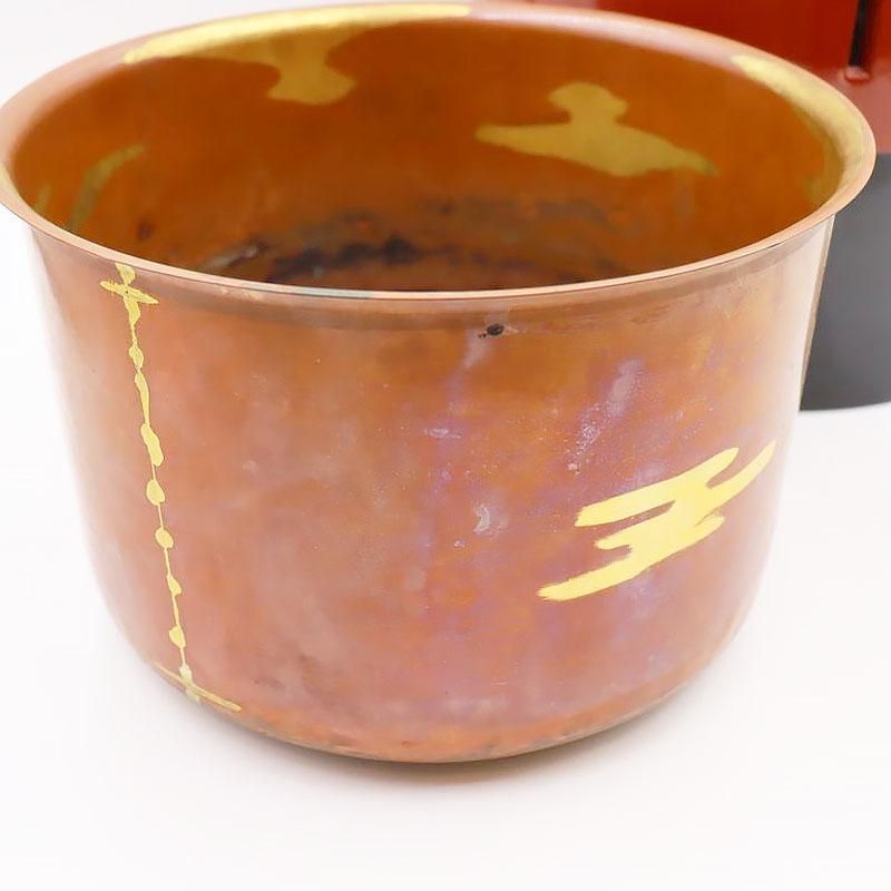 象嵌火鉢 瓶掛け 火鉢 手あぶり 鉢カバー 骨董 風炉 涼炉 金属火鉢 和