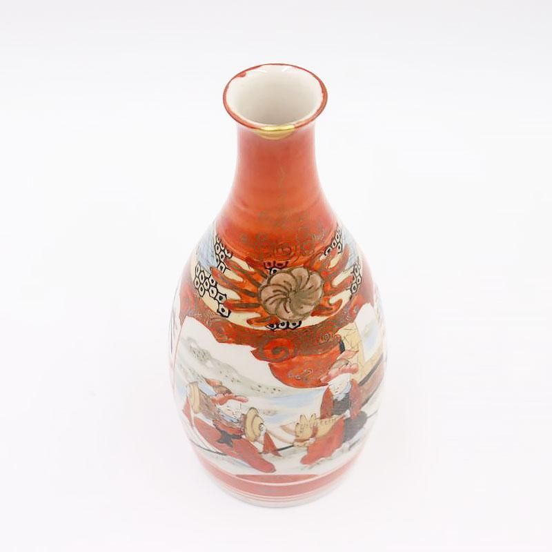 九谷焼 赤絵花鳥文徳利 【公式通販】