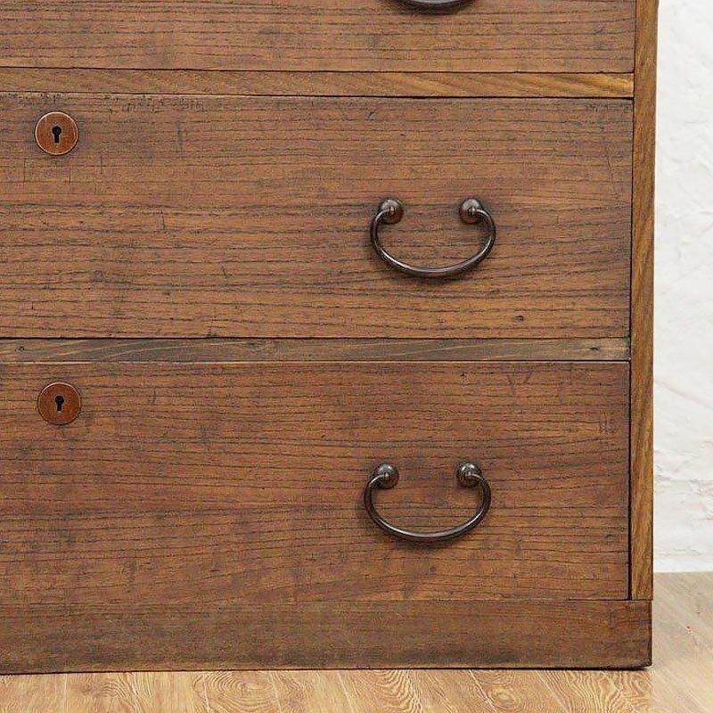 桐材漆塗時代箪笥（京都） ① 京箪笥 アンティーク