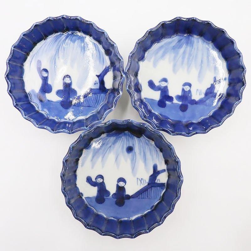 手描き染付豆皿｜明治大正の呉須藍色｜おもてなしにぴったり