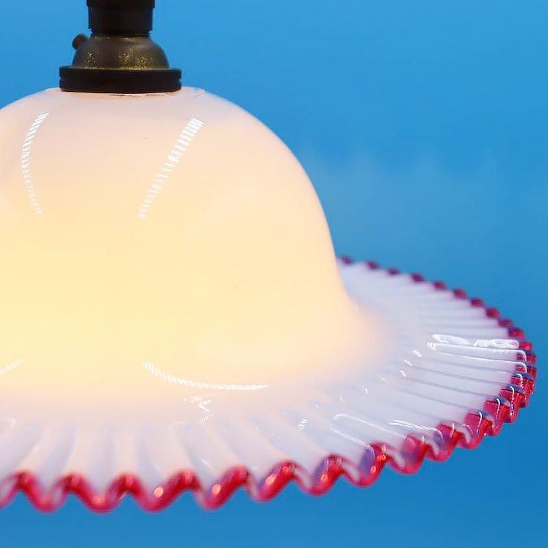 大正ガラス 大電笠 30センチ 大正ガラス 大電笠 30センチ アンティーク